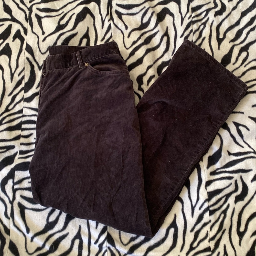 Black corduroy pants